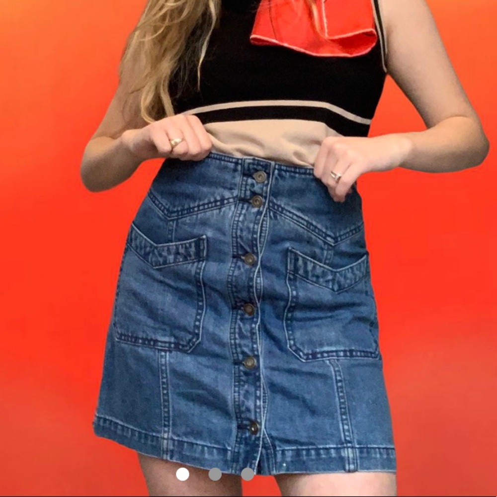 Free people Jean skirt